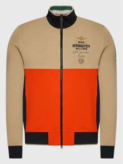 Ολοκαίνουργιο ✔️ Aeronautica Militare Άνδρες Μπλούζες Με Φερμουάρ Μπλούζα 222FE1714F442 Μπεζ Regular Fit 🔔 -Aeronautica Militare Εκπτώσεις unnamed file 710