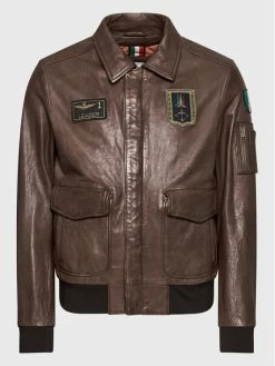 Τοπ 10 🔥 Aeronautica Militare Άνδρες Δερμάτινα Μπουφάν Μπουφάν δερμάτινο 222PN895PL145 Καφέ Regular Fit 😉 -Aeronautica Militare Εκπτώσεις unnamed file 721