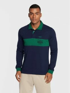 Η καλύτερη συμφωνία 😉 Aeronautica Militare Άνδρες Μπλούζες Polo Polo 222PO1630J550 Σκούρο μπλε Comfort Fit ✔️
