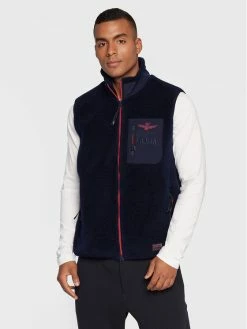 Εξοδος 👍 Aeronautica Militare Άνδρες Γιλέκα Γιλέκο 222AB2023CT2998 Σκούρο μπλε Regular Fit ⭐