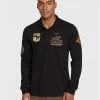 Εξοδος 👏 Aeronautica Militare Άνδρες Μπλούζες Polo Polo 222PO1659P192 Μαύρο Regular Fit 🥰