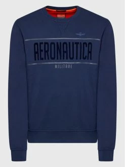 Προώθηση 🎉 Aeronautica Militare Άνδρες Μπλούζες Χωρίς Φερμουάρ Μπλούζα 222FE1694F467 Σκούρο μπλε Comfort Fit ✔️