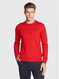 Νέος 👍 Aeronautica Militare Άνδρες Πουλόβερ 222MA1388L415 Κόκκινο Regular Fit 😉