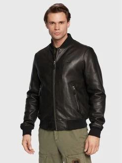 ΧΟΝΔΡΙΚΟ ΕΜΠΟΡΙΟ ⭐ Aeronautica Militare Άνδρες Δερμάτινα Μπουφάν Μπουφάν δερμάτινο 222PN929PL161 Μαύρο Regular Fit 🛒