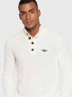 Flash Sale 🎁 Aeronautica Militare Άνδρες Πουλόβερ 222MA1405L409 Λευκό Regular Fit 😍 -Aeronautica Militare Εκπτώσεις unnamed file 962