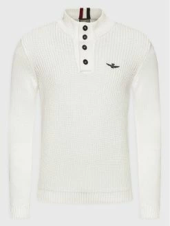 Flash Sale 🎁 Aeronautica Militare Άνδρες Πουλόβερ 222MA1405L409 Λευκό Regular Fit 😍 -Aeronautica Militare Εκπτώσεις unnamed file 963